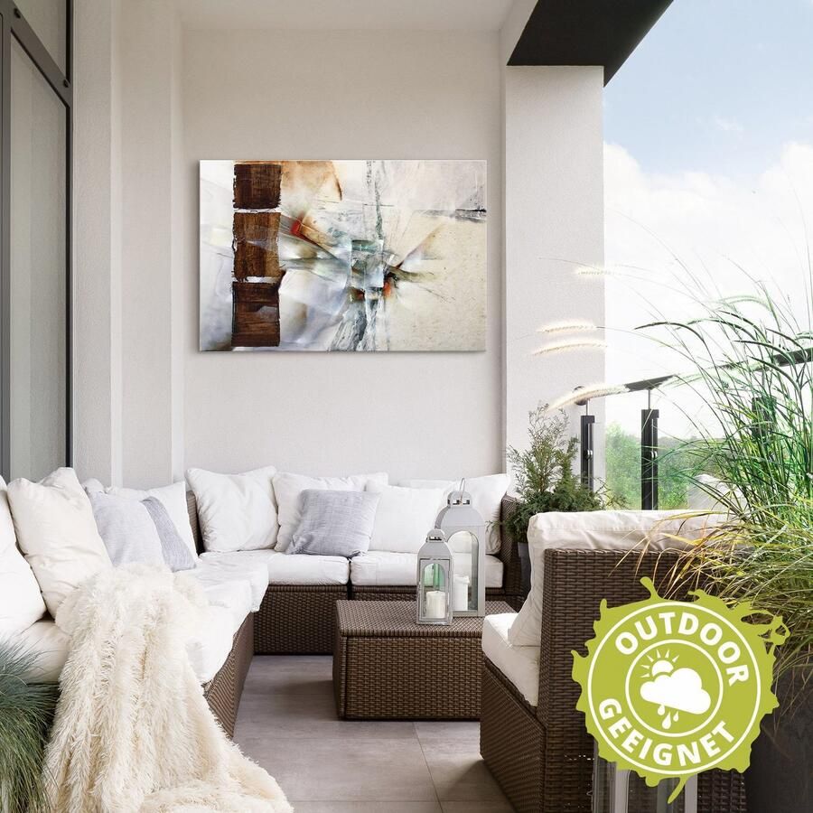 Artland Artprint Abstracte compositie in wit als artprint van aluminium artprint voor buiten artprint op linnen in verschillende maten - Foto 3