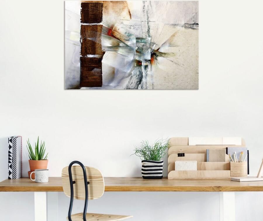 Artland Artprint Abstracte compositie in wit als artprint van aluminium artprint voor buiten artprint op linnen in verschillende maten - Foto 9