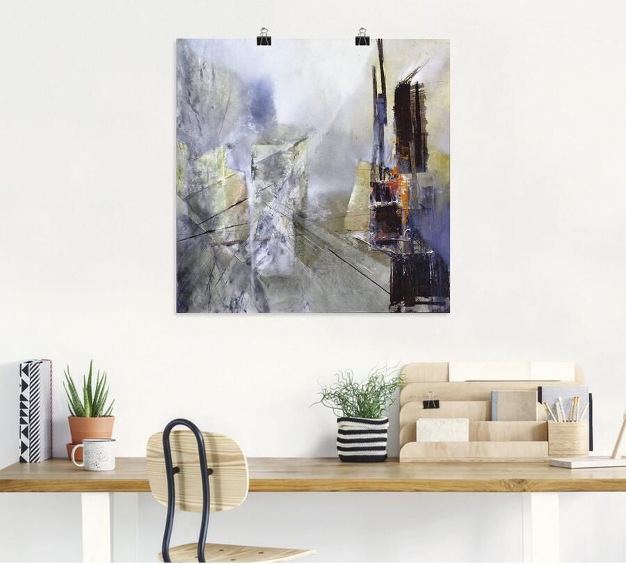 Artland Artprint Abstracte compositie in wit als poster muursticker in verschillende maten - Foto 7