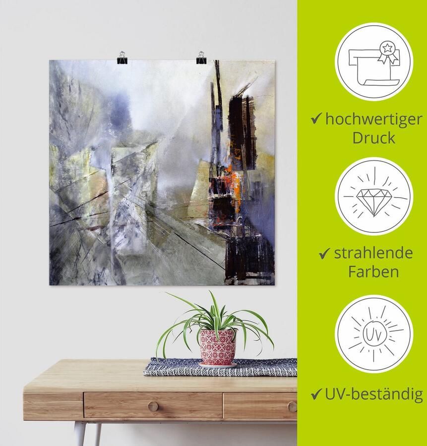 Artland Artprint Abstracte compositie in wit als poster muursticker in verschillende maten - Foto 5