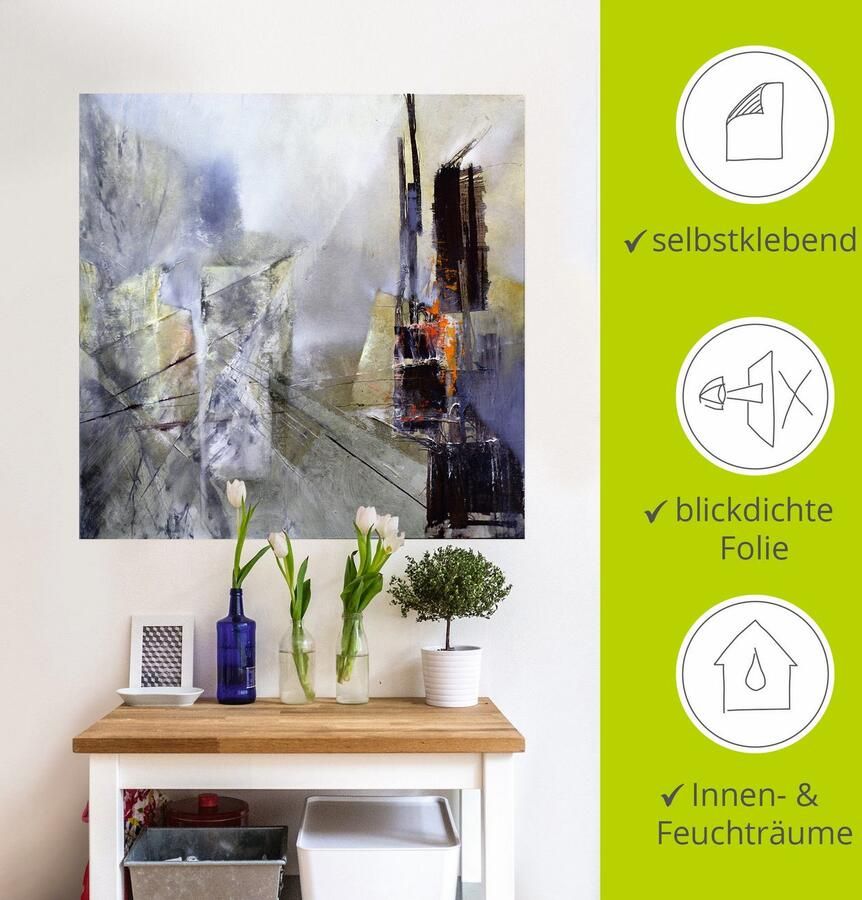 Artland Artprint Abstracte compositie in wit als poster muursticker in verschillende maten - Foto 3