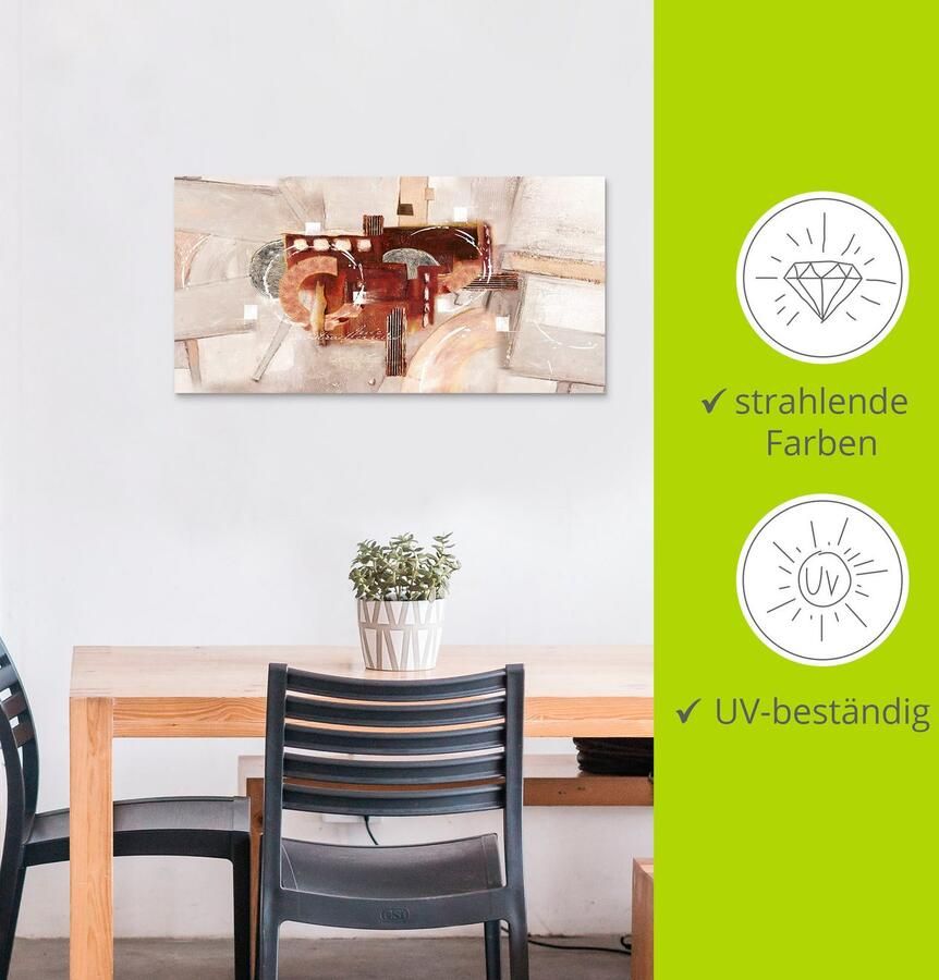 Artland Artprint Abstracte rondjes als artprint van aluminium artprint voor buiten artprint op linnen in verschillende maten - Foto 3