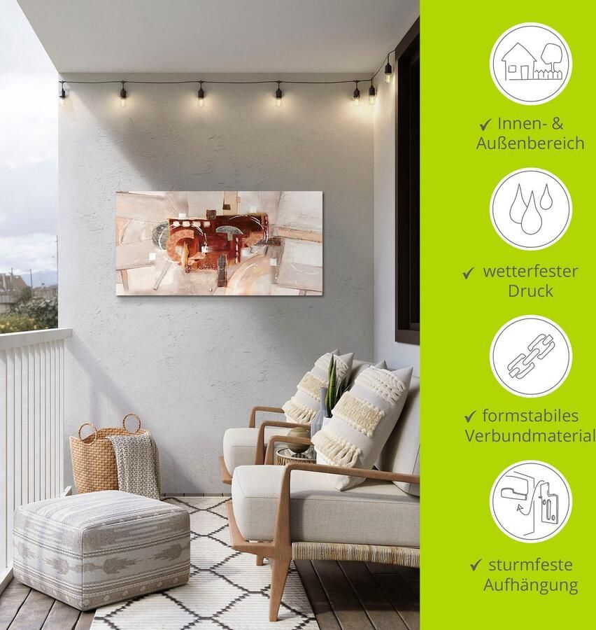 Artland Artprint Abstracte rondjes als artprint van aluminium artprint voor buiten artprint op linnen in verschillende maten - Foto 4