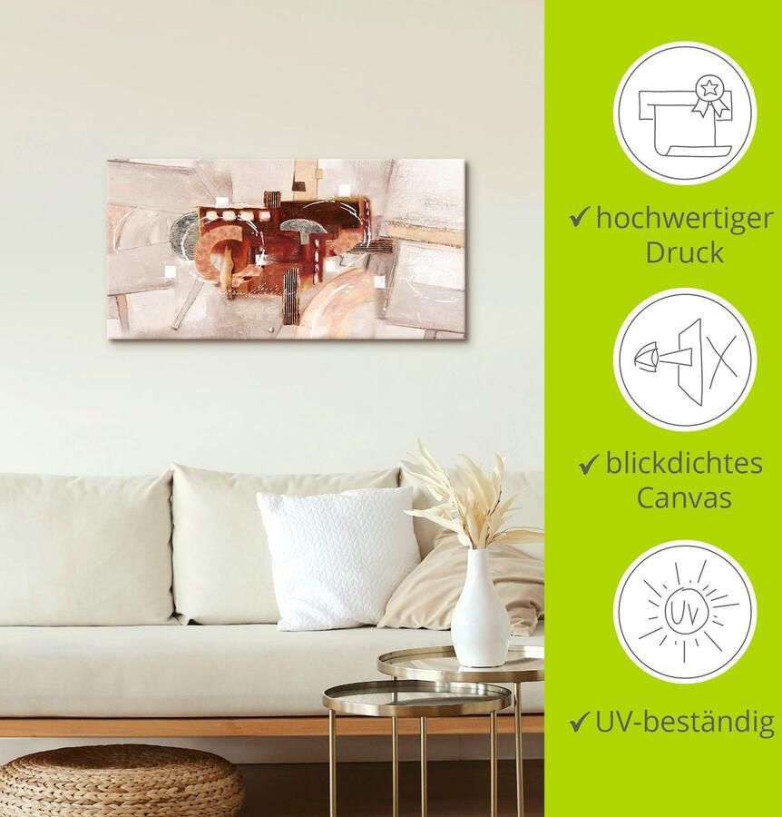 Artland Artprint Abstracte rondjes als artprint van aluminium artprint voor buiten artprint op linnen in verschillende maten - Foto 3