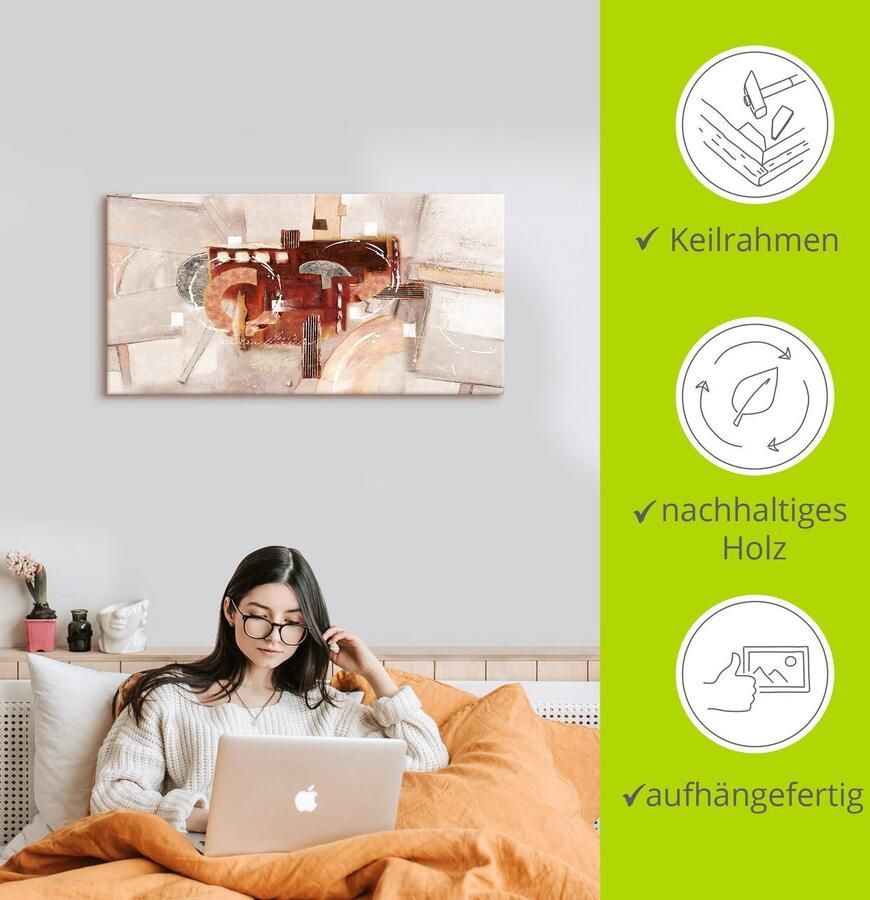 Artland Artprint Abstracte rondjes als artprint van aluminium artprint voor buiten artprint op linnen in verschillende maten - Foto 2