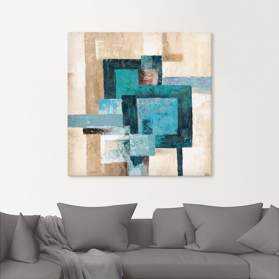 Artland Artprint Abstracte ruiten als artprint op linnen poster muursticker in verschillende maten - Foto 2