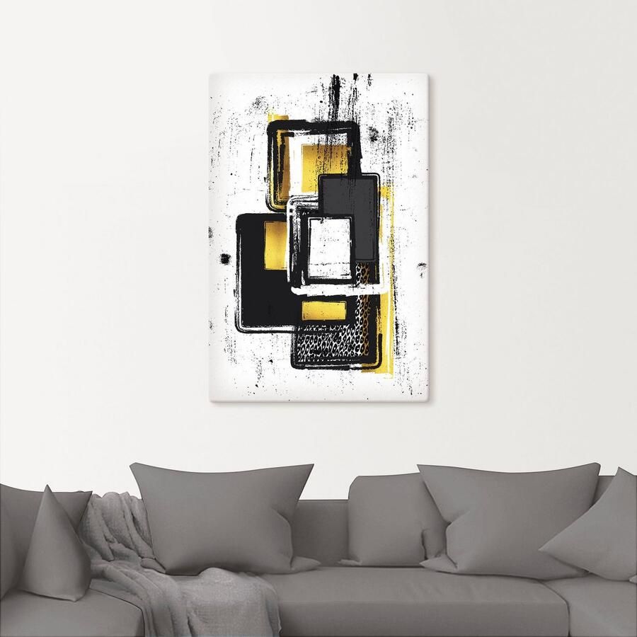 Artland Artprint op linnen Abstracte schilderkunst Nr. 3 goudkleur - Foto 2