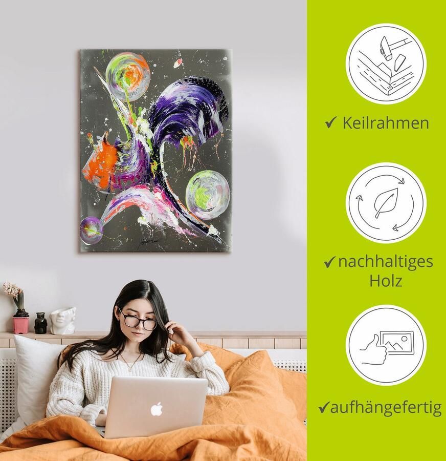 Artland Artprint Abstractie XXI als artprint op linnen poster in verschillende formaten maten