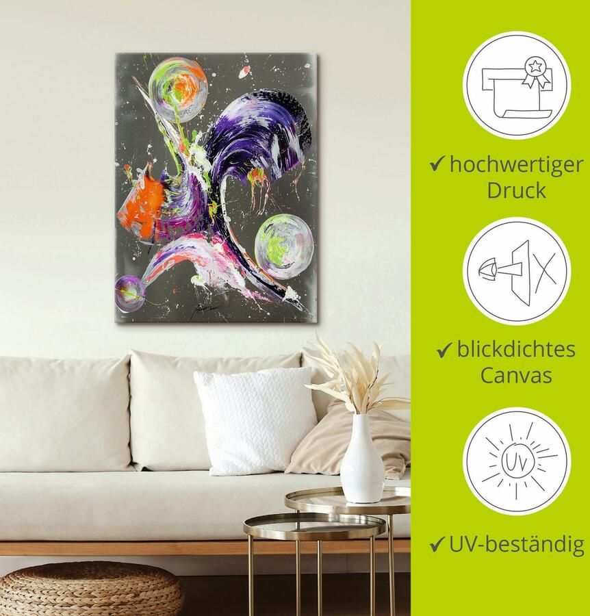 Artland Artprint Abstractie XXI als artprint op linnen poster in verschillende formaten maten - Foto 2