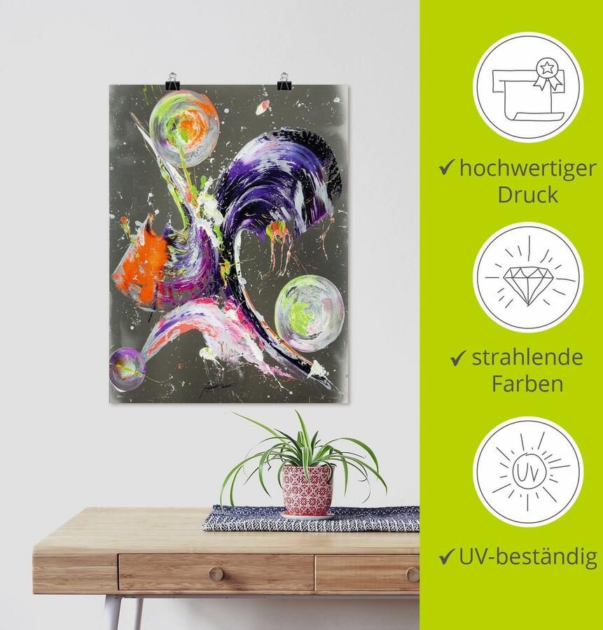 Artland Artprint Abstractie XXI als artprint op linnen poster in verschillende formaten maten - Foto 2