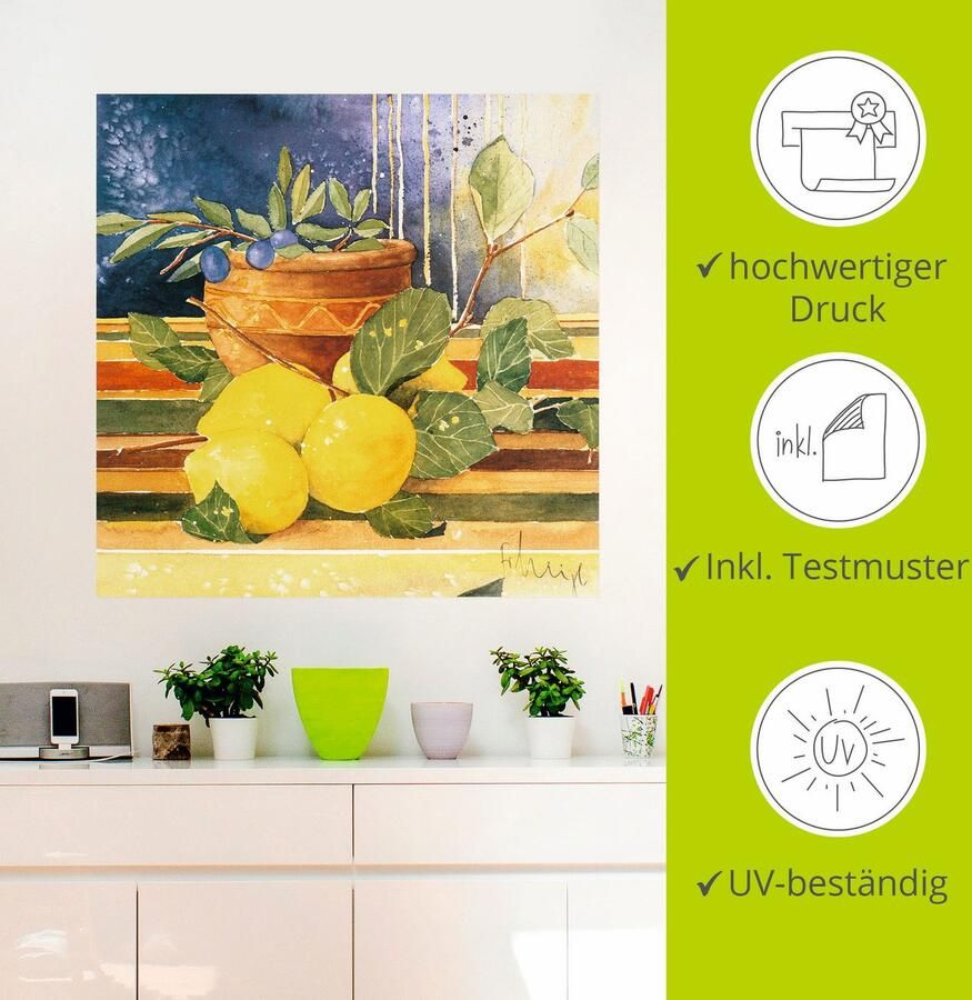 Artland Artprint Accenten van de zomer I als artprint op linnen muursticker in verschillende maten - Foto 3