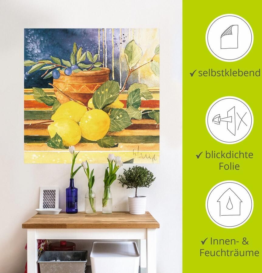 Artland Artprint Accenten van de zomer I als artprint op linnen muursticker in verschillende maten - Foto 4