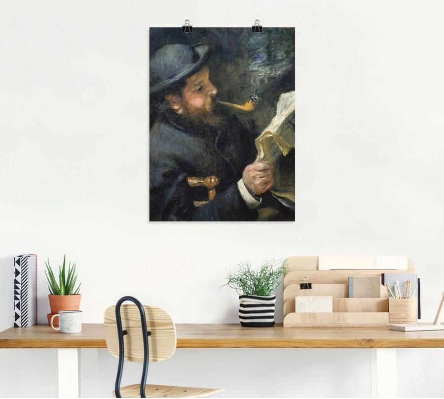 Artland Artprint Afbeelding Claude Monet met fluit als artprint op linnen poster in verschillende formaten maten - Foto 4