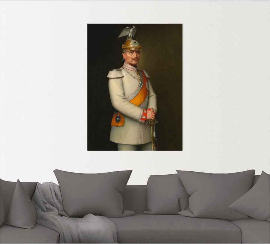 Artland Artprint Afbeelding van Kaiser Wilhelm II. als artprint op linnen muursticker in verschillende maten - Foto 3