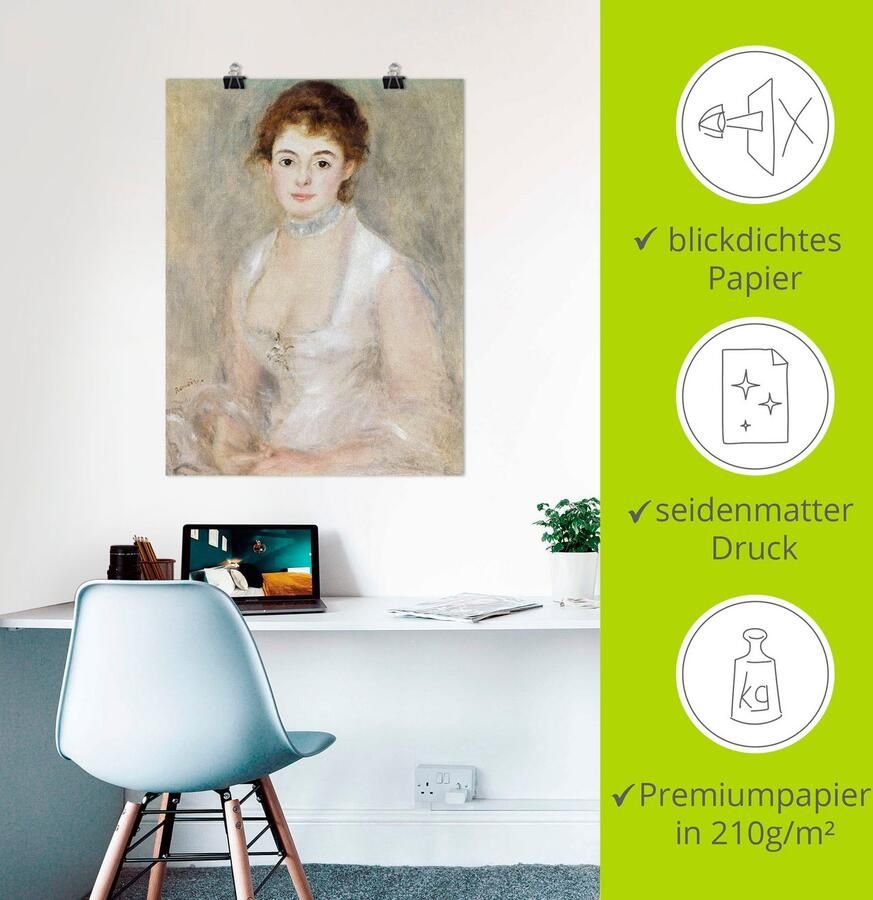 Artland Artprint Afbeelding van madame Heriot. als artprint op linnen muursticker of poster in verschillende maten - Foto 3