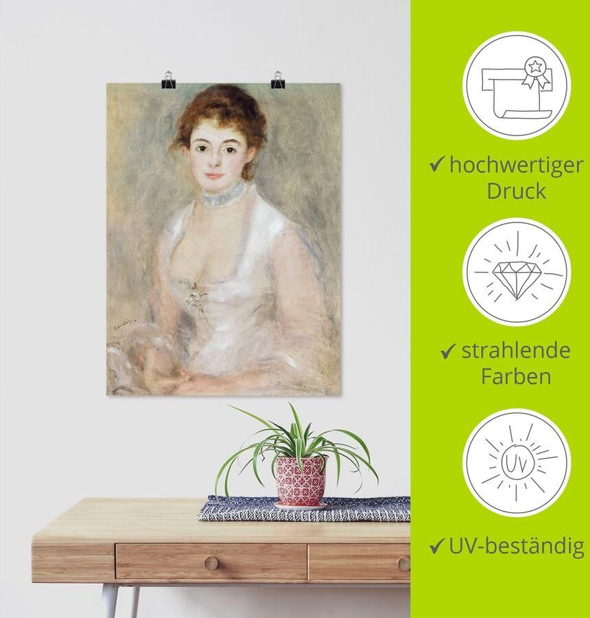 Artland Artprint Afbeelding van madame Heriot. als artprint op linnen muursticker of poster in verschillende maten - Foto 4