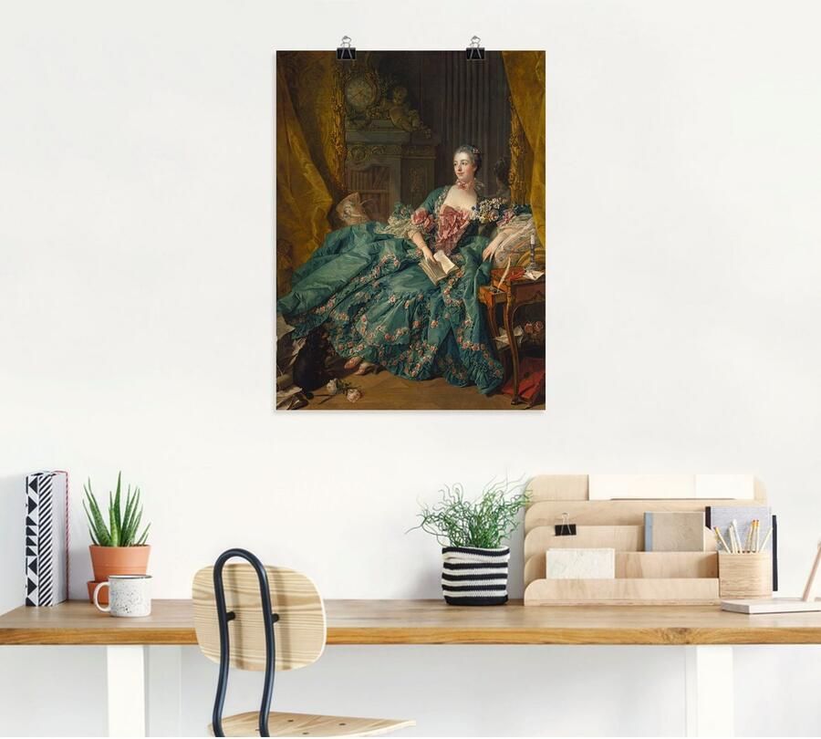 Artland Artprint Afbeelding van Marquise de Pompadour. 1756 als artprint op linnen poster in verschillende formaten maten - Foto 6
