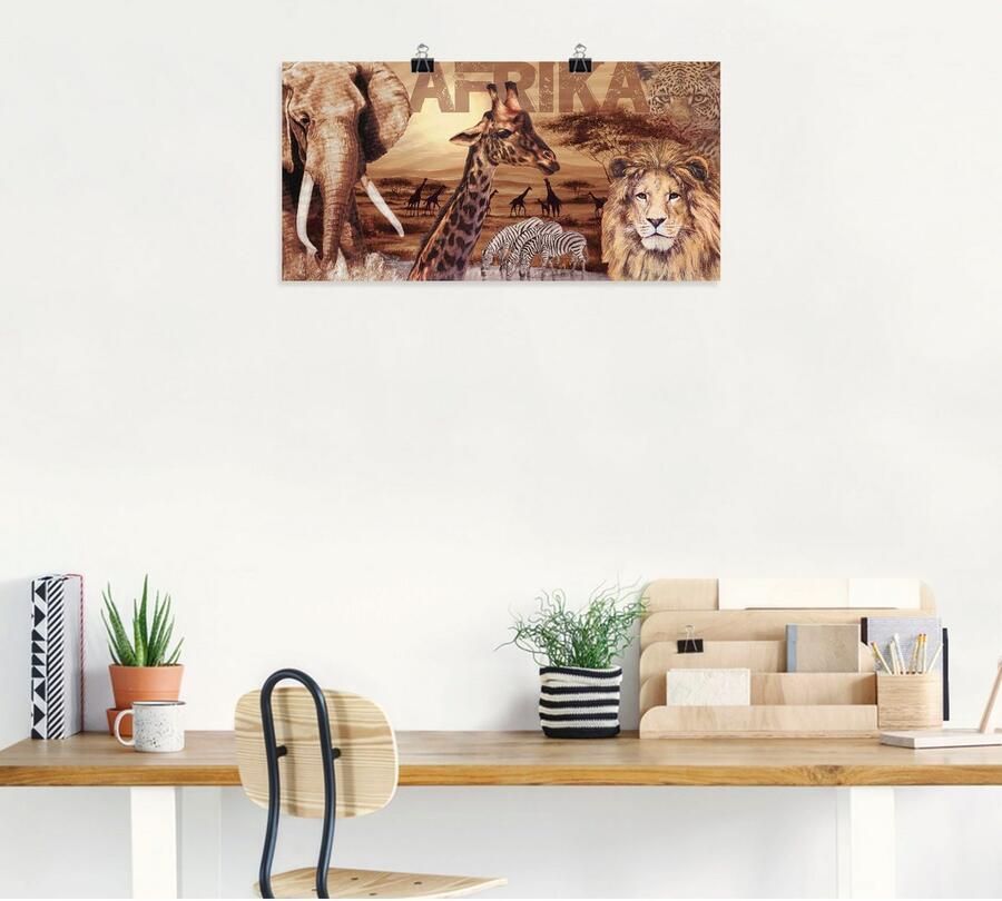 Artland Artprint Afrika als artprint van aluminium artprint voor buiten artprint op linnen poster muursticker - Foto 5