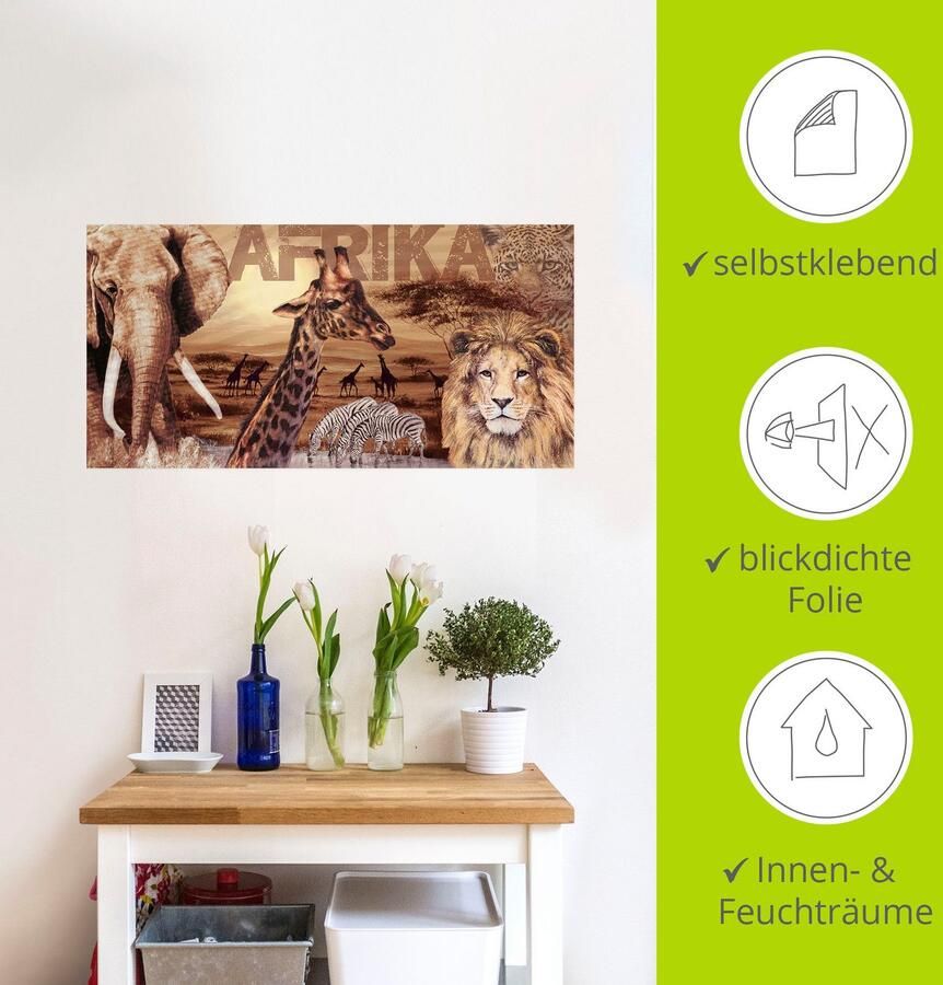 Artland Artprint Afrika als artprint van aluminium artprint voor buiten artprint op linnen poster muursticker - Foto 4