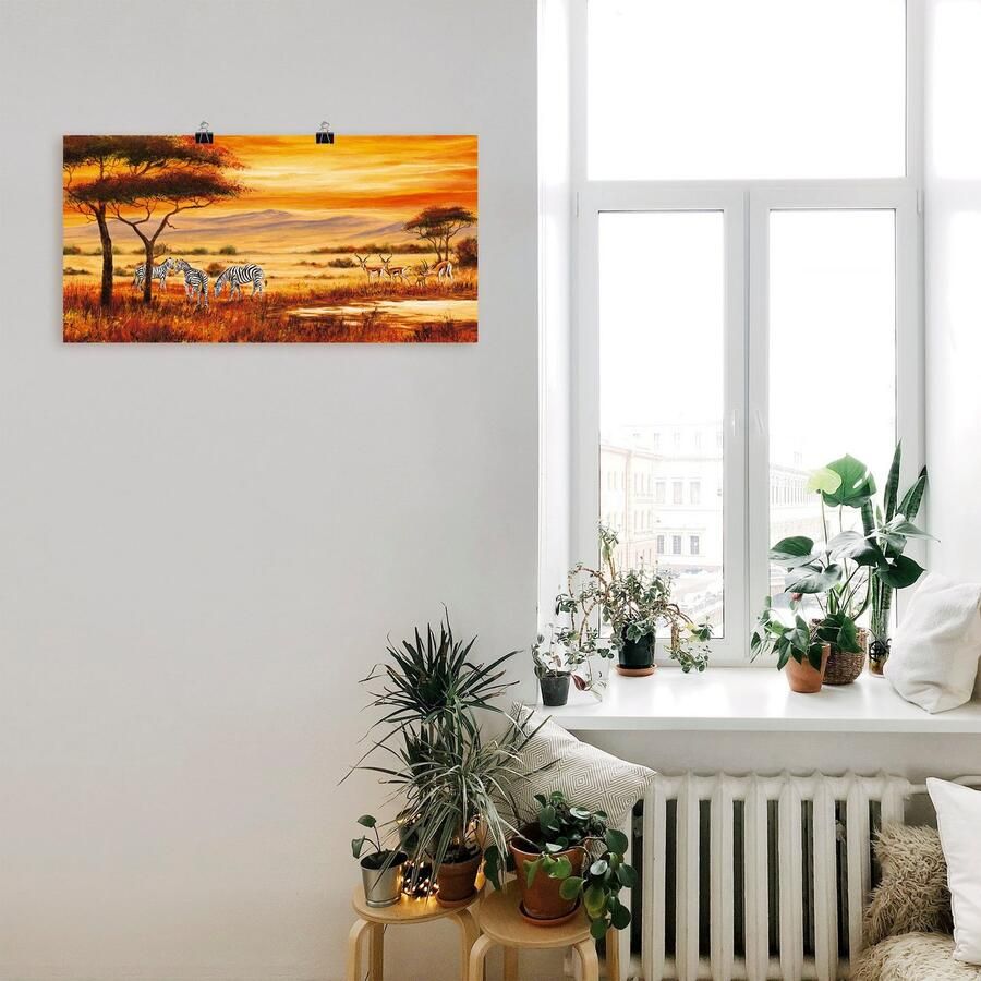 Artland Artprint Afrikaans landschap I als artprint op linnen poster muursticker in verschillende maten - Foto 3