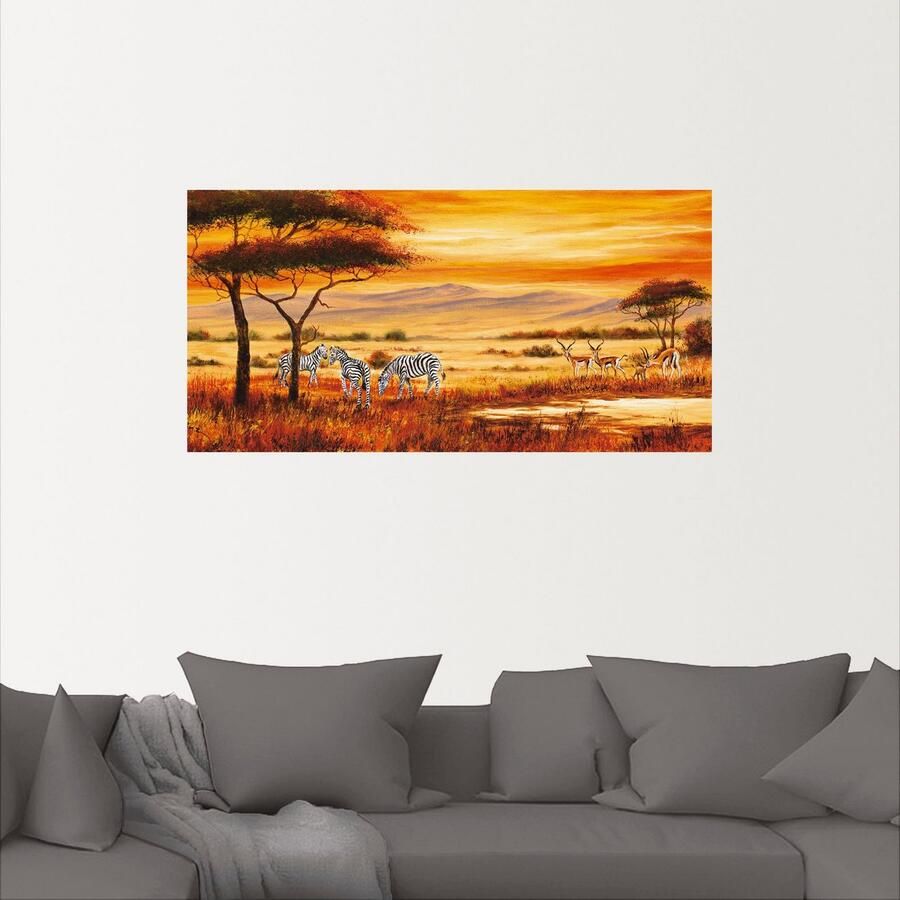 Artland Artprint Afrikaans landschap I als artprint op linnen poster muursticker in verschillende maten - Foto 2