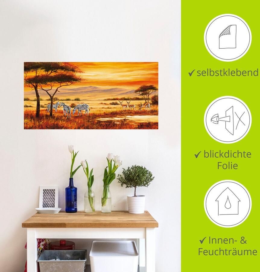 Artland Artprint Afrikaans landschap I als artprint op linnen poster muursticker in verschillende maten - Foto 4
