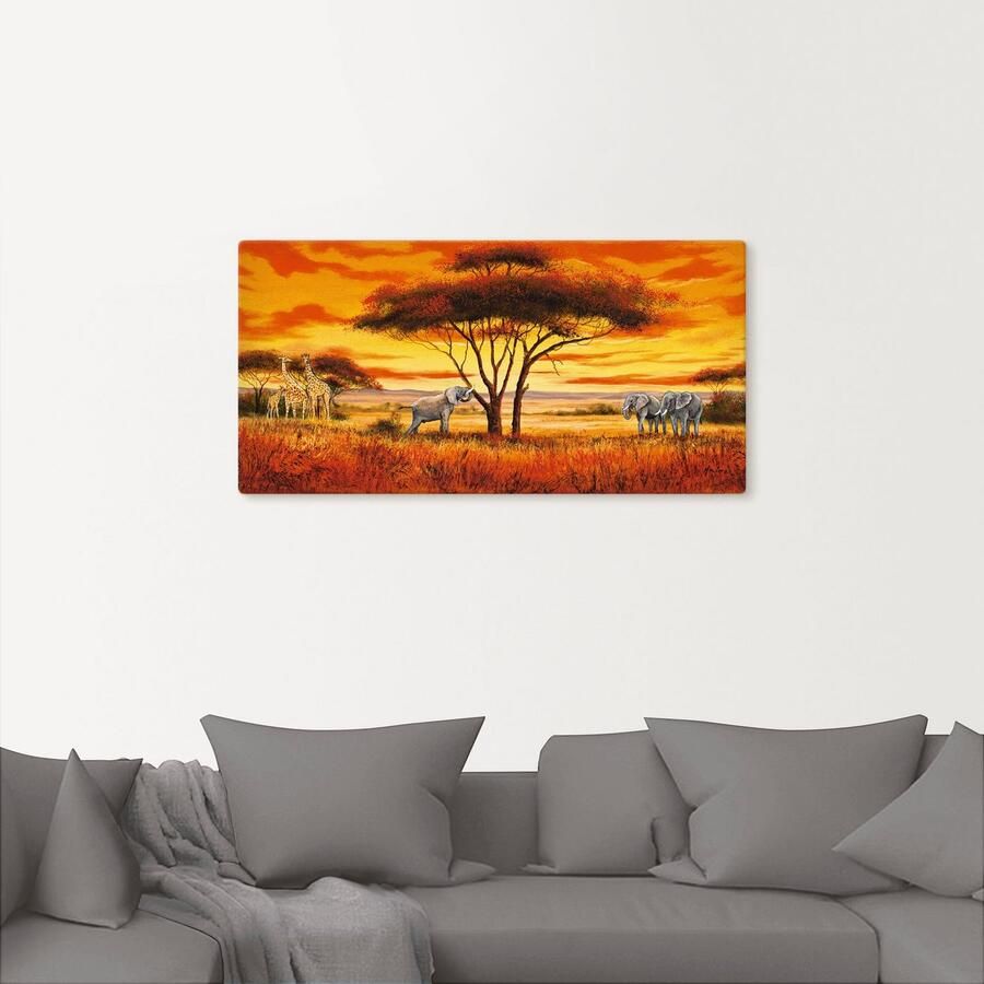 Artland Artprint op linnen Afrikaans landschap II - Foto 2