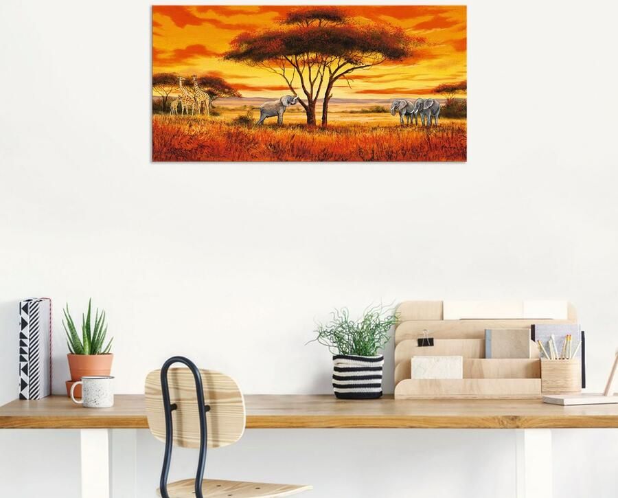 Artland Artprint Afrikaans landschap II als artprint van aluminium artprint op linnen muursticker verschillende maten - Foto 6