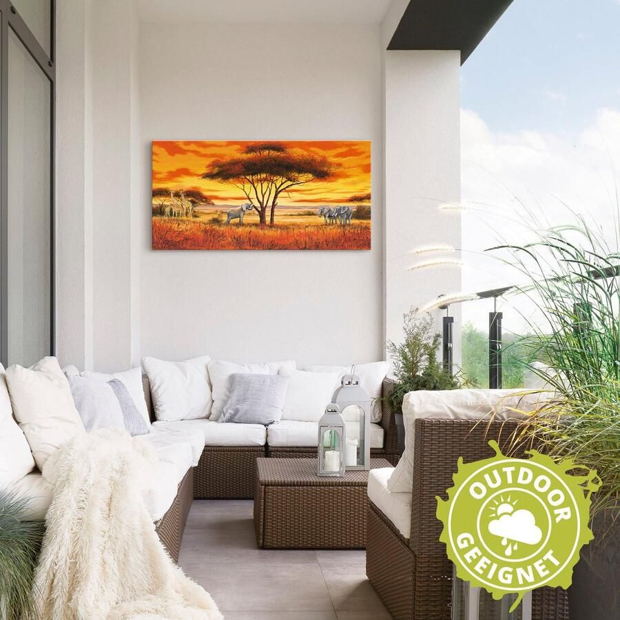 Artland Artprint Afrikaans landschap II als artprint van aluminium artprint op linnen muursticker verschillende maten - Foto 2