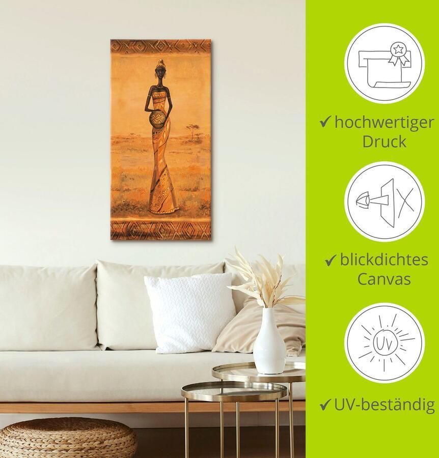 Artland Artprint Afrikaanse Elegantie III als artprint van aluminium artprint op linnen muursticker verschillende maten - Foto 3