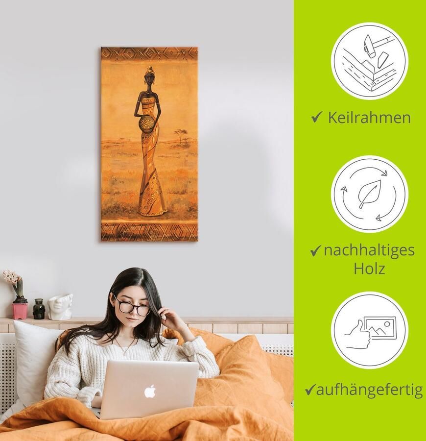 Artland Artprint Afrikaanse Elegantie III als artprint van aluminium artprint op linnen muursticker verschillende maten - Foto 2