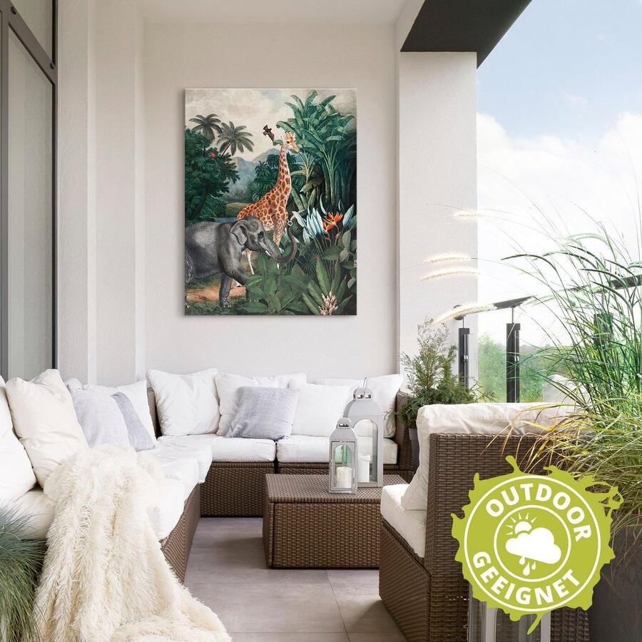 Artland Artprint Afrikaanse jungle als artprint van aluminium artprint voor buiten artprint op linnen poster in verschillende maten. maten - Foto 2