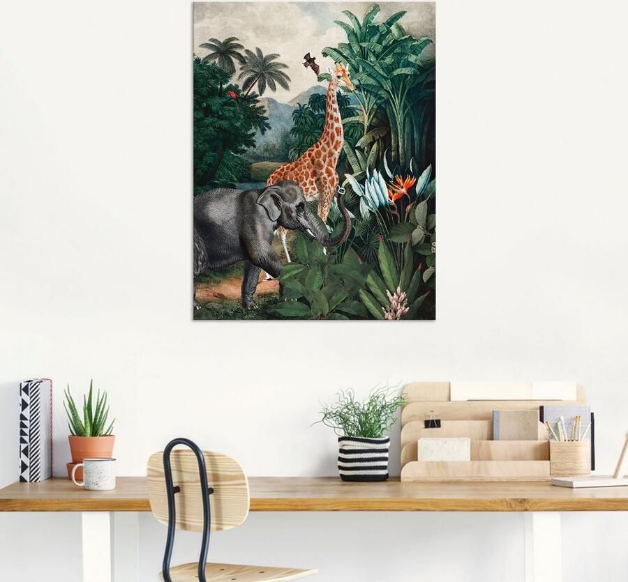 Artland Artprint Afrikaanse jungle als artprint van aluminium artprint voor buiten artprint op linnen poster in verschillende maten. maten - Foto 7