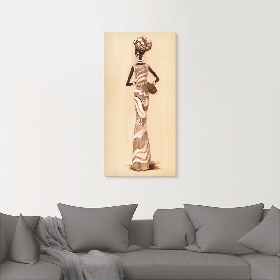 Artland Artprint Afrikaanse keerzijde als artprint op linnen poster in verschillende formaten maten