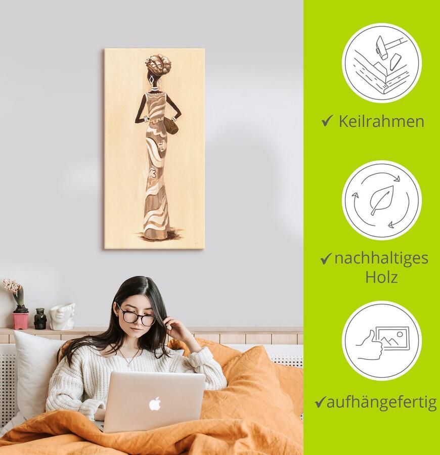 Artland Artprint Afrikaanse keerzijde als artprint op linnen poster in verschillende formaten maten - Foto 2