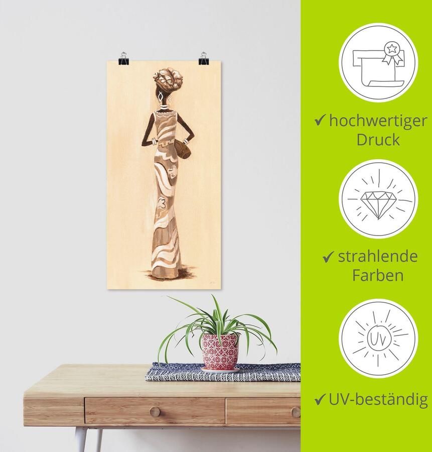 Artland Artprint Afrikaanse keerzijde als artprint op linnen poster in verschillende formaten maten - Foto 4