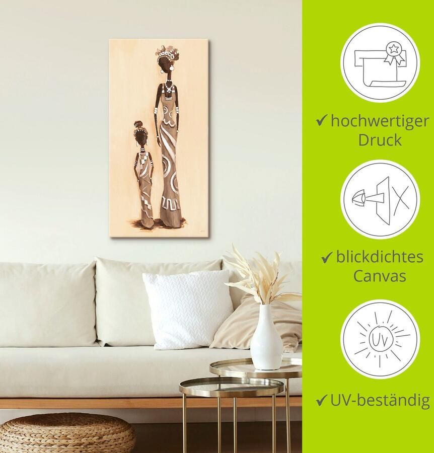 Artland Artprint Afrikaanse met kind als artprint van aluminium artprint voor buiten artprint op linnen in verschillende maten - Foto 4