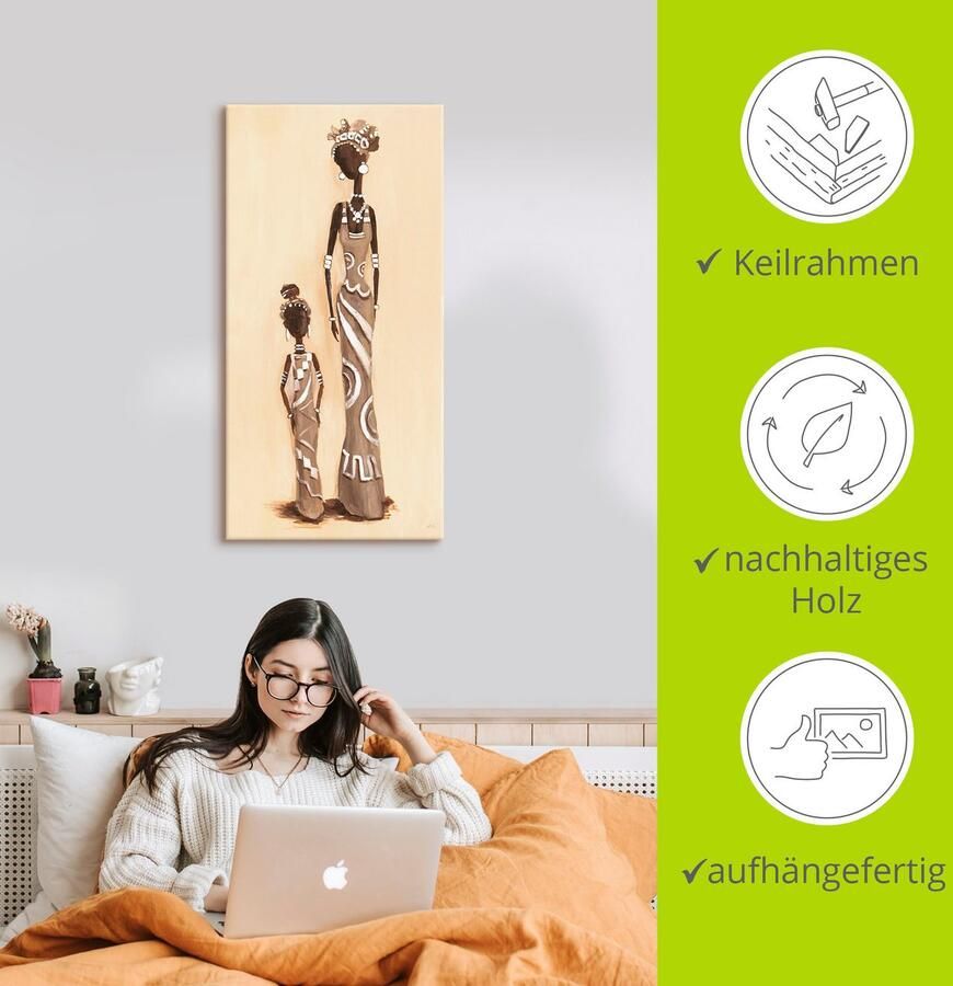 Artland Artprint Afrikaanse met kind als artprint van aluminium artprint voor buiten artprint op linnen in verschillende maten - Foto 3