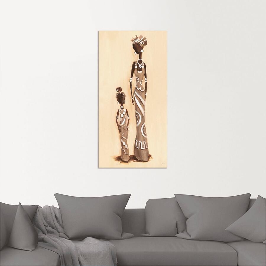 Artland Artprint Afrikaanse met kind als artprint van aluminium artprint voor buiten artprint op linnen in verschillende maten