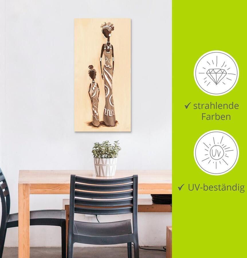 Artland Artprint Afrikaanse met kind als artprint van aluminium artprint voor buiten artprint op linnen in verschillende maten - Foto 3