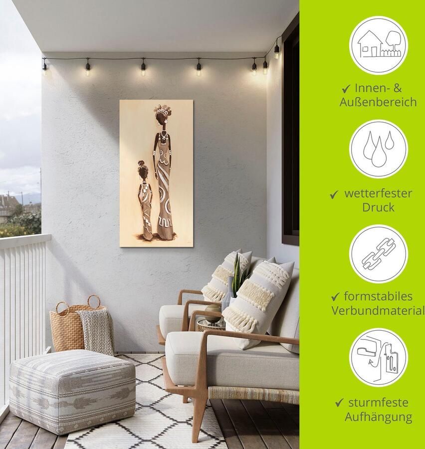 Artland Artprint Afrikaanse met kind als artprint van aluminium artprint voor buiten artprint op linnen in verschillende maten - Foto 4