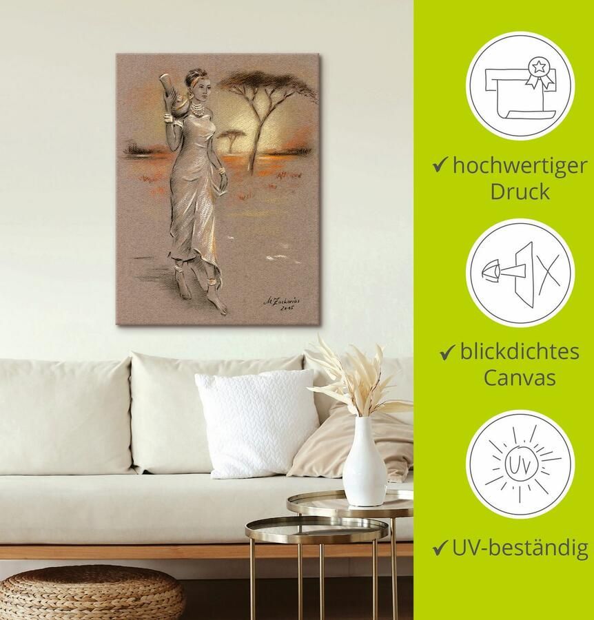 Artland Artprint Afrikaanse schoonheid als artprint op linnen poster in verschillende formaten maten - Foto 2