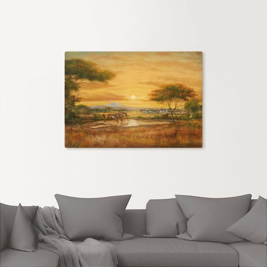 Artland Artprint Afrikaanse steppe als artprint van aluminium artprint voor buiten artprint op linnen poster in verschillende maten. maten - Foto 2