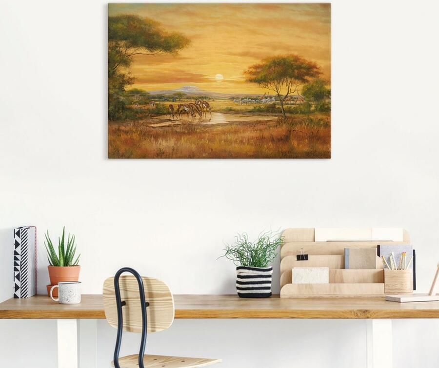 Artland Artprint Afrikaanse steppe als artprint van aluminium artprint voor buiten artprint op linnen poster in verschillende maten. maten - Foto 5