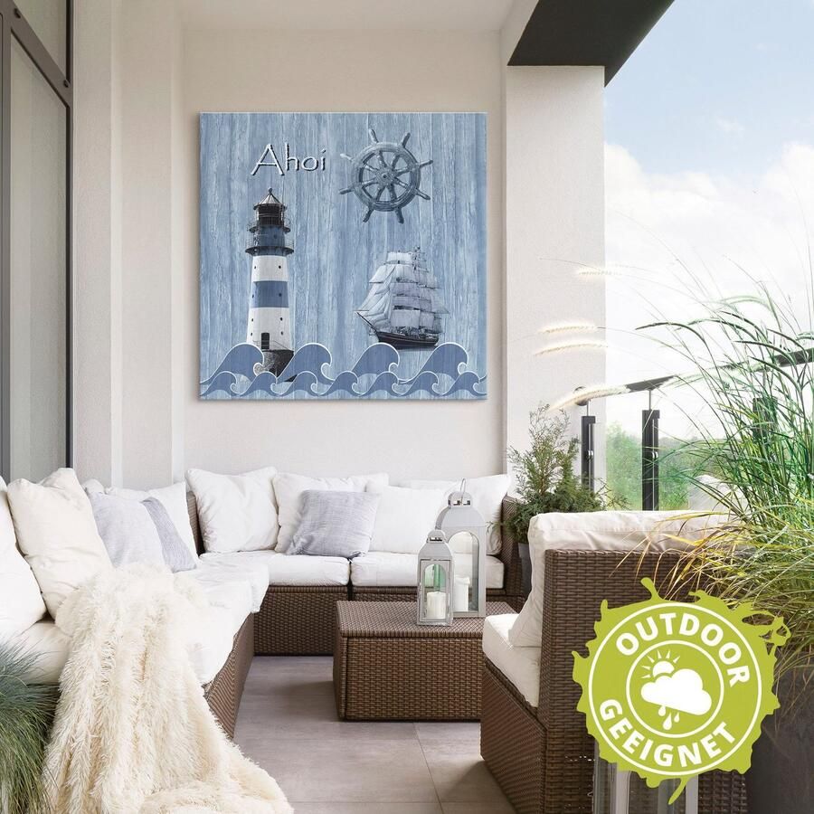 Artland Artprint Ahoy in maritiem blauw als artprint van aluminium artprint voor buiten artprint op linnen poster muursticker - Foto 2