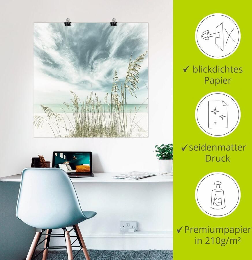 Artland Artprint Alleen aan het strand als artprint op linnen poster in verschillende formaten maten - Foto 5