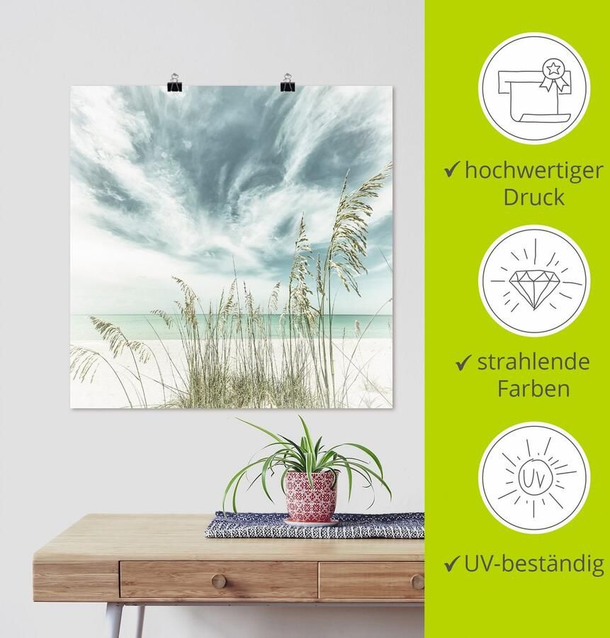 Artland Artprint Alleen aan het strand als artprint op linnen poster in verschillende formaten maten - Foto 6