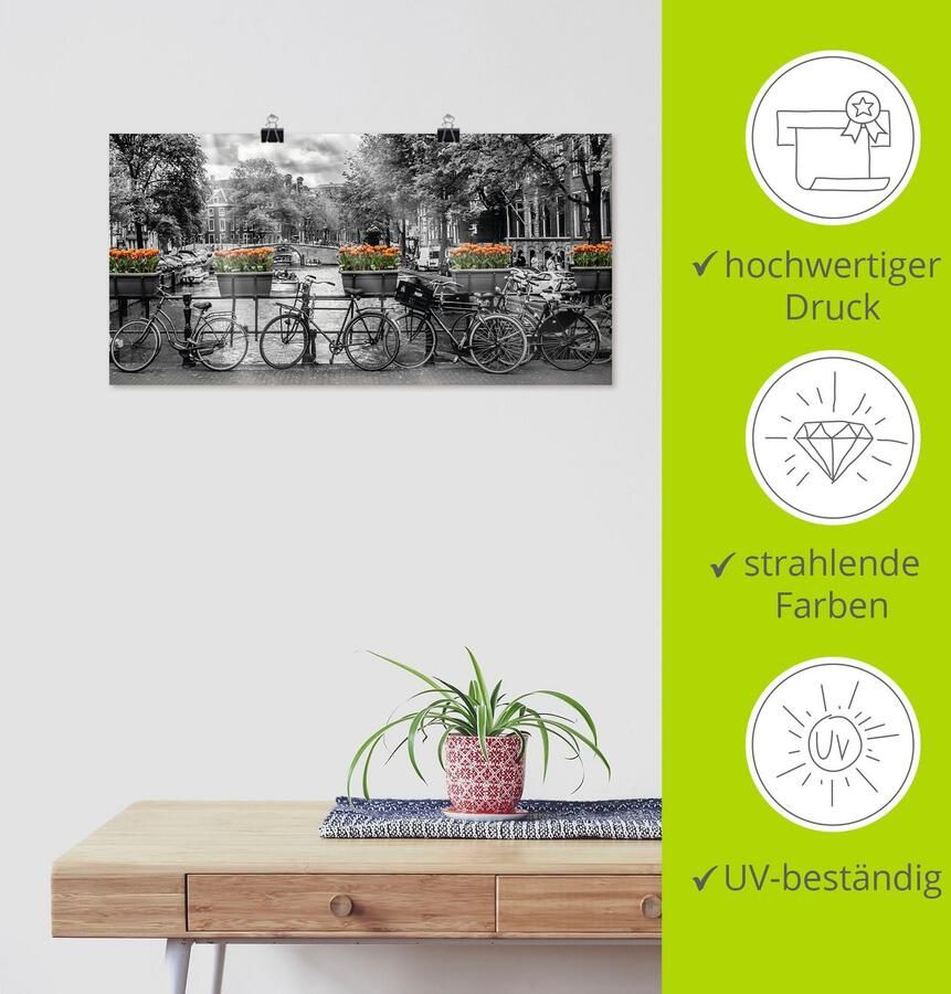 Artland Artprint Amsterdam Herengracht I als artprint op linnen poster muursticker in verschillende maten - Foto 3