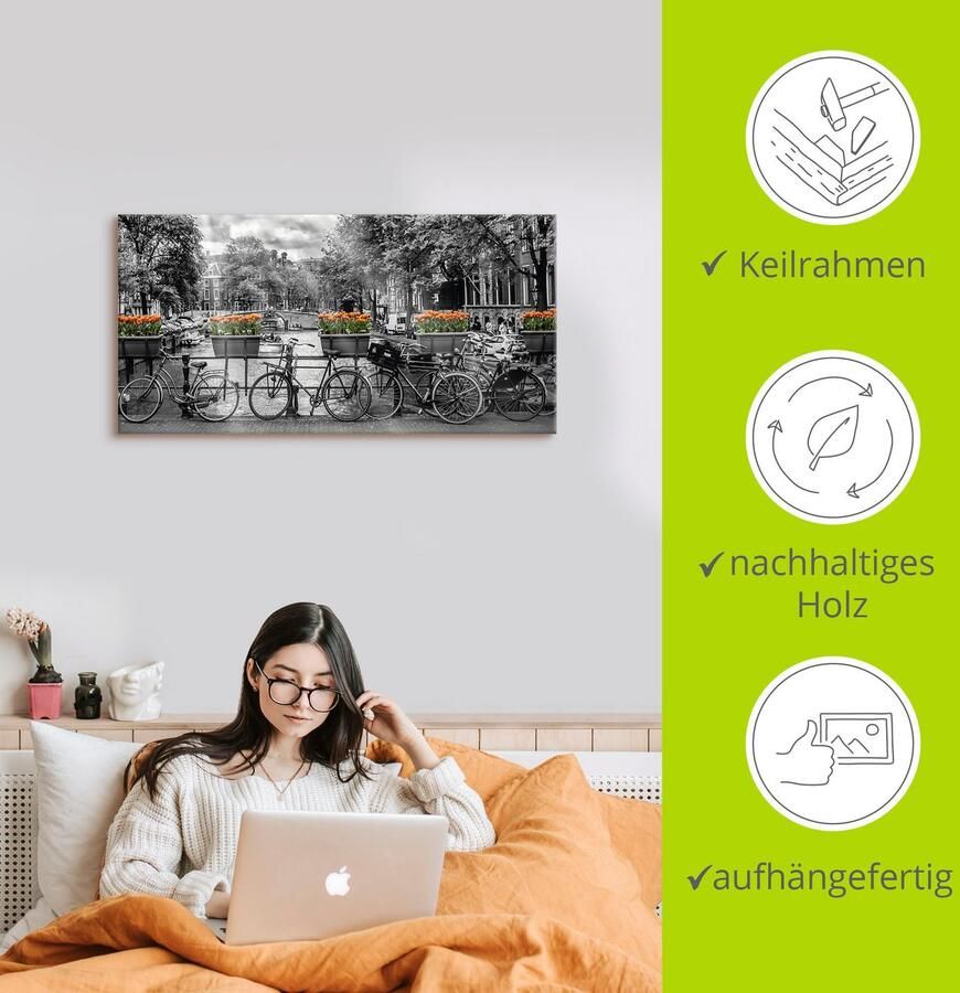 Artland Artprint Amsterdam Herengracht I als artprint op linnen poster muursticker in verschillende maten - Foto 2