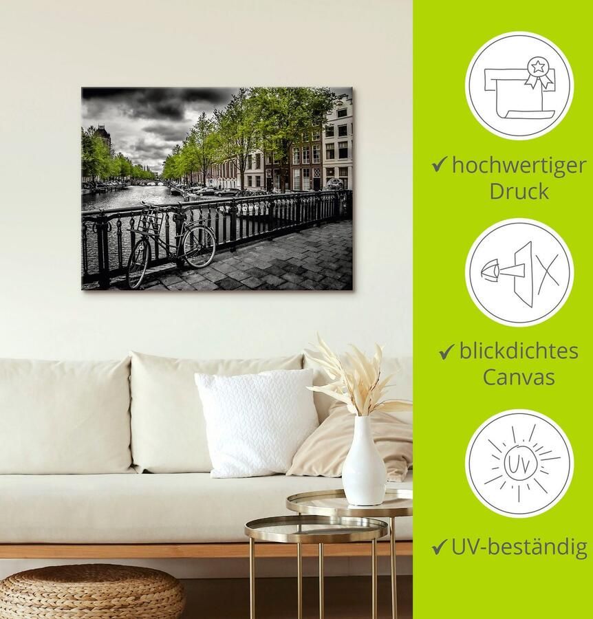 Artland Artprint Amsterdam Keizergracht II als artprint van aluminium artprint op linnen muursticker verschillende maten - Foto 3
